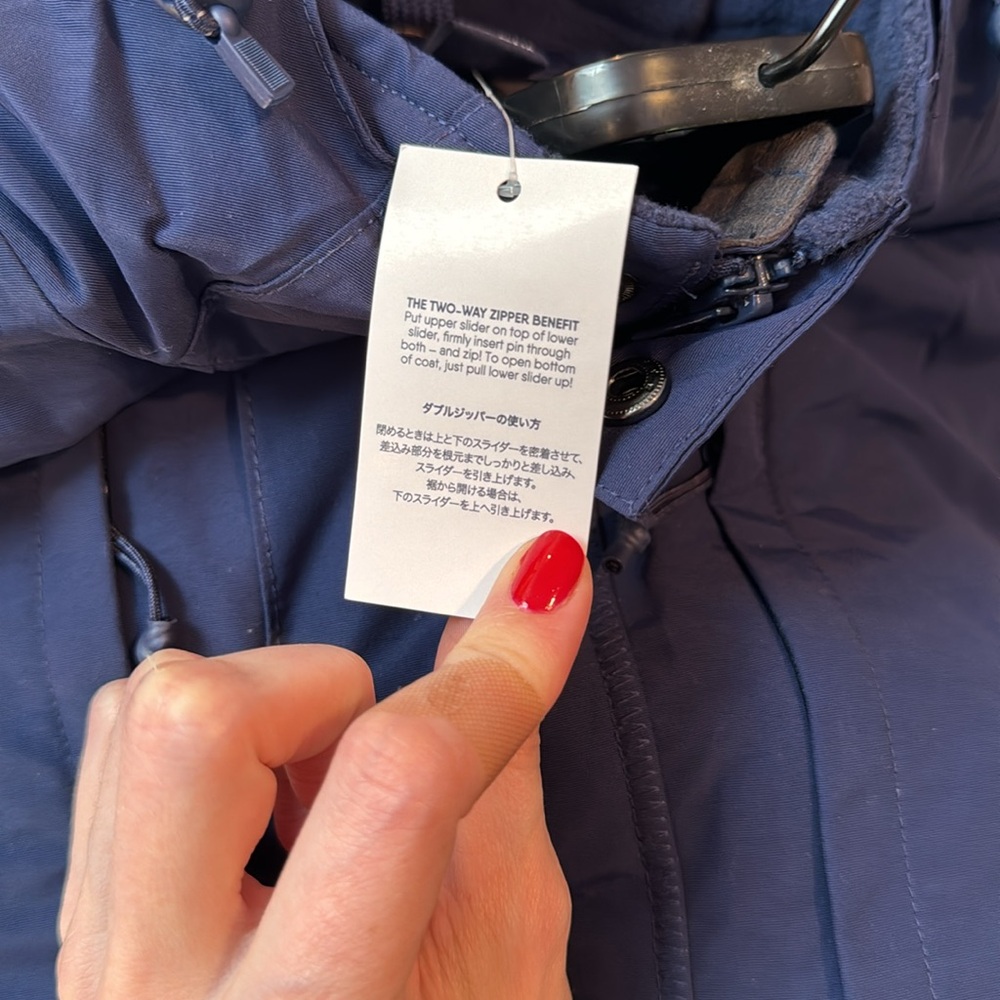 NWT!! Lands’ End Size L Men’s Stadium Parka in Navy Blue💙 - Picture 10 of 10